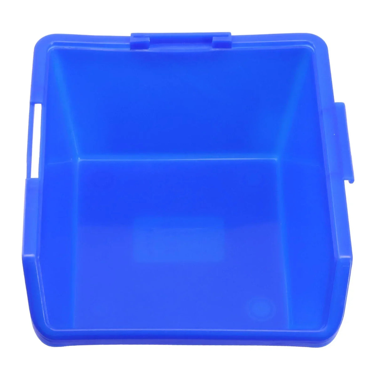 Boîte de stockage bleue pour atelier organisé