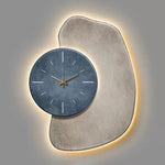 Horloge murale LED géométrique bourgogne