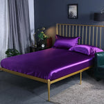 Ensemble de lit soie et taies d'oreiller