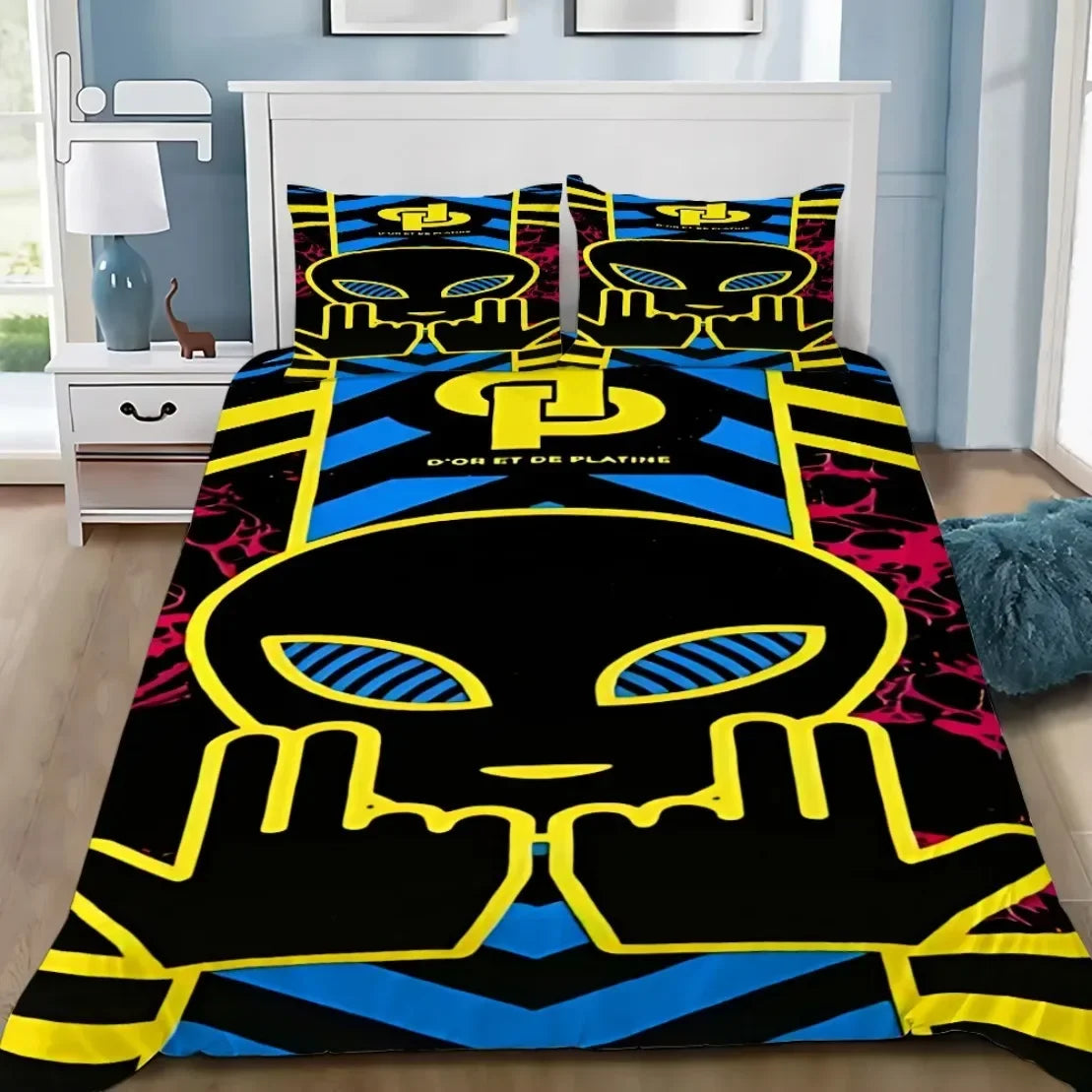Ensemble literie avec housse de couette et taie d'oreiller assortie