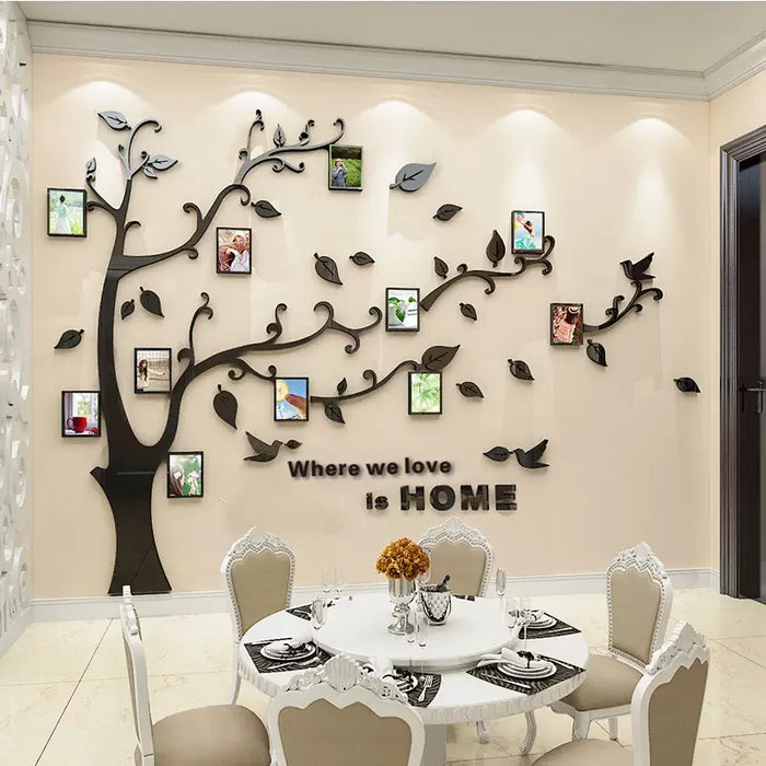 Sticker mural acrylique arbre photo design salon