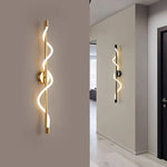 Lampe murale LED design minimaliste italien en cuivre noir