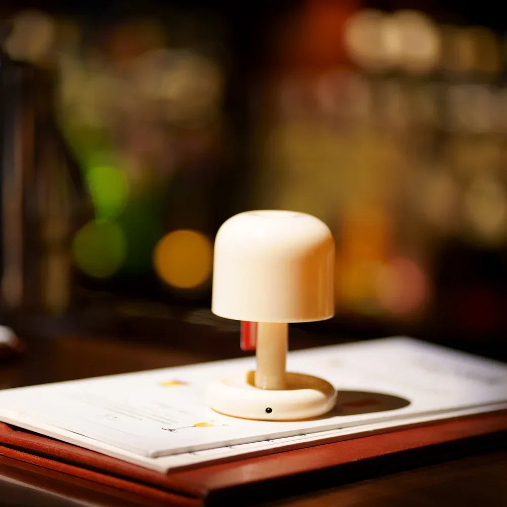 Lampe champignon USB rechargeable vue de côté