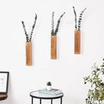 Lot de 2 jardinières murales en bois colorées