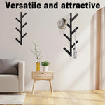 Porte-manteau mural vertical 40 cm métal noir design moderne