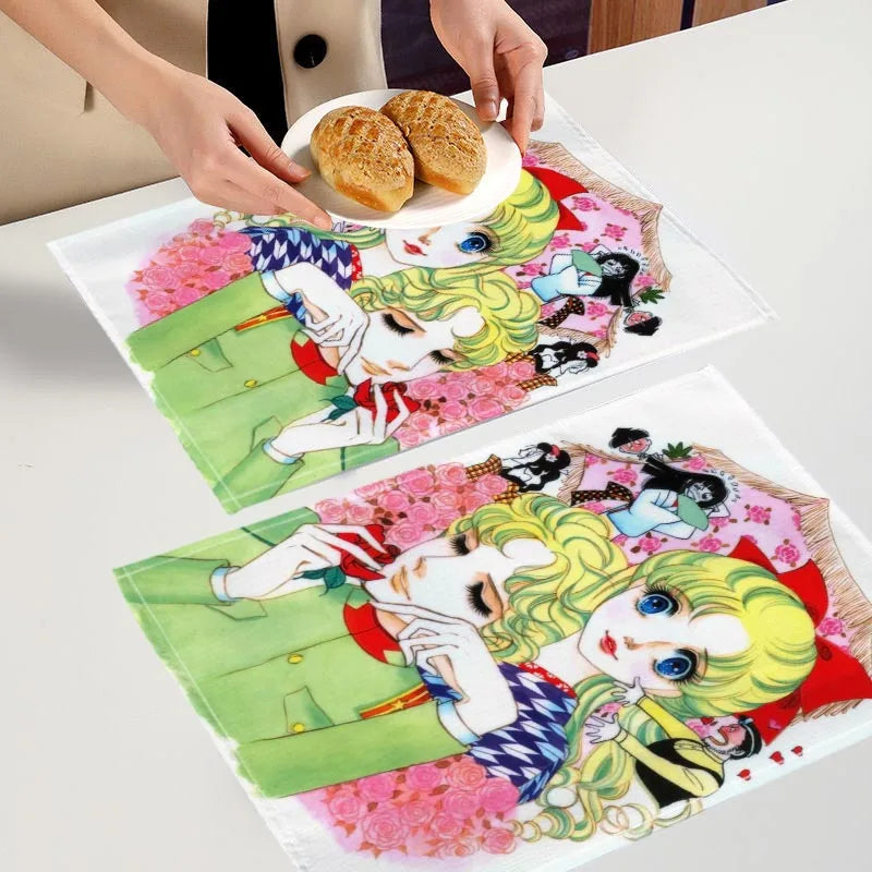 Set de table lin gris clair personnalisable