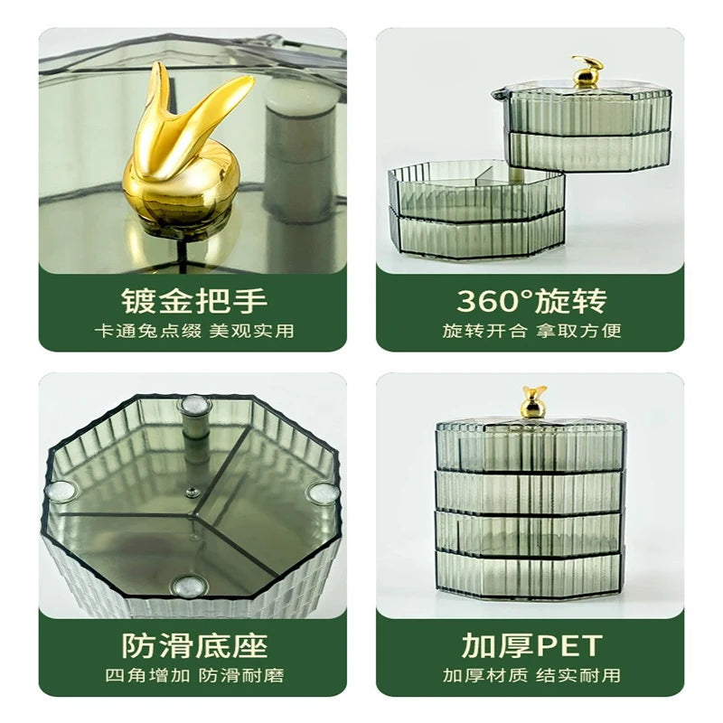 Boîte de rangement en plastique ABS pour boucles d'oreilles