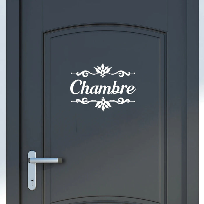 Sticker porte chambre espagnole noir