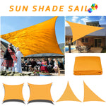 Voile d'ombrage rectangulaire orange clair sur terrasse
