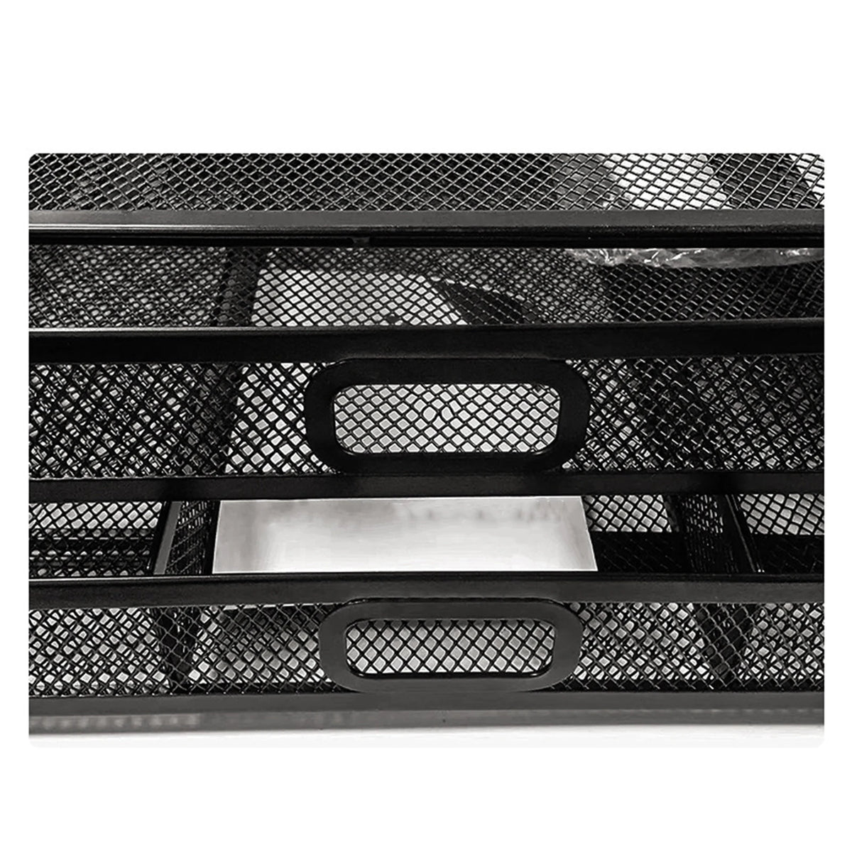 Panier métal coulissant avec fournitures de bureau