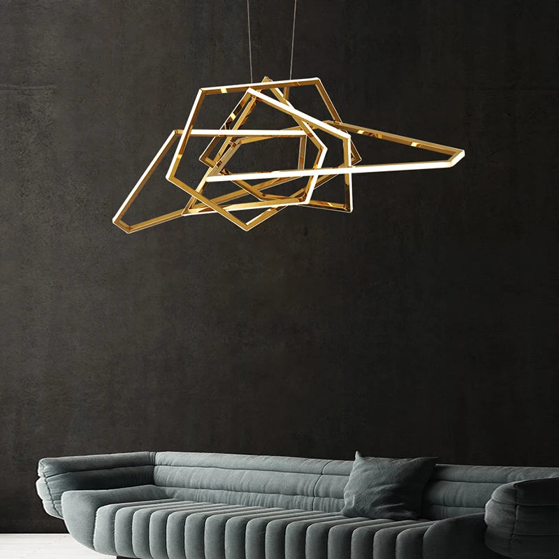 Lampe plafond design en silicone et acier inoxydable