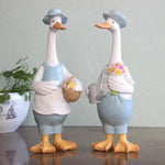 Statue canard brun résistant aux intempéries en extérieur