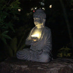 Sculpture Bouddha résine pierre antique patio