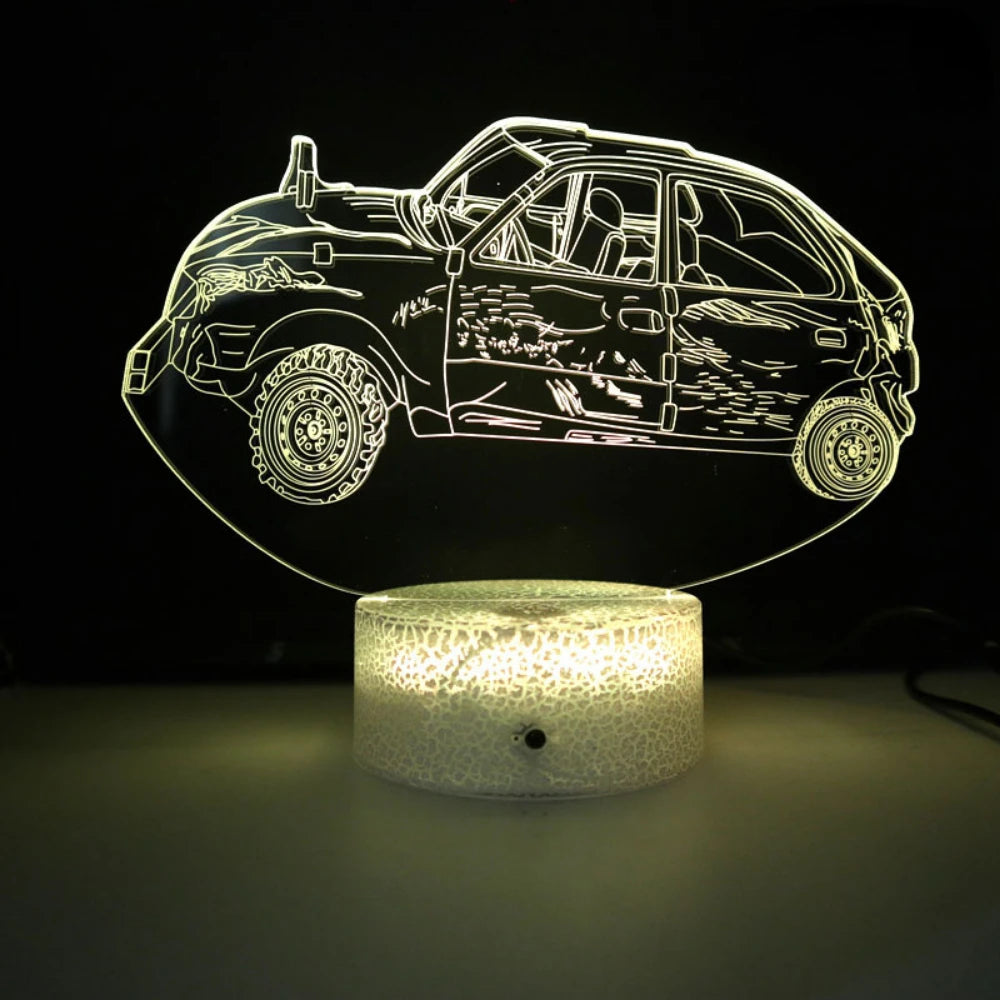 Veilleuse 3D avec télécommande pour contrôle des couleurs