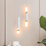 Lampe suspendue en or moderne pour chambre à coucher avec éclairage LED