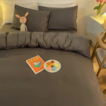 Housse de couette verte simple et élégante