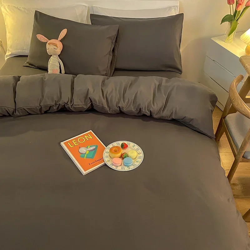 Housse de couette verte simple et élégante