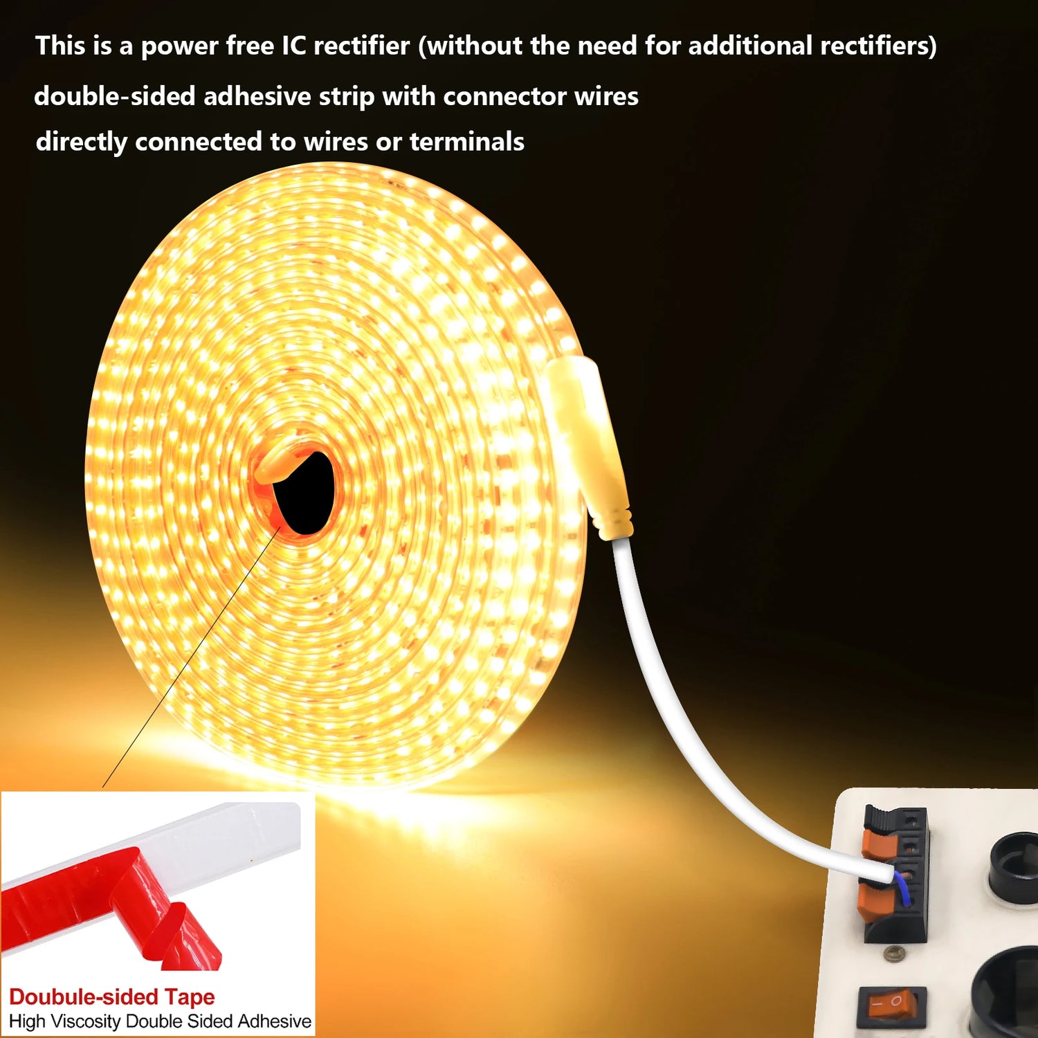 Bande LED flexible 220V pour jardin terrasse