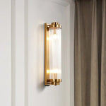 Applique murale LED dorée avec abat-jour blanc