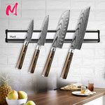 Porte-couteau magnétique mural en alliage aluminium blanc