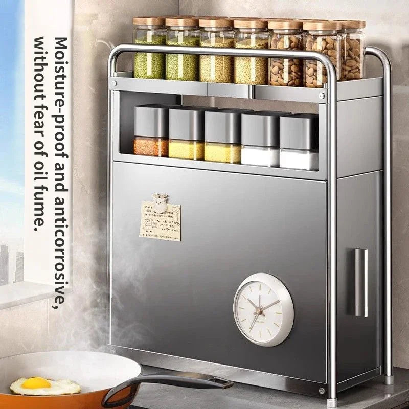 Organiseur condiments métal acier