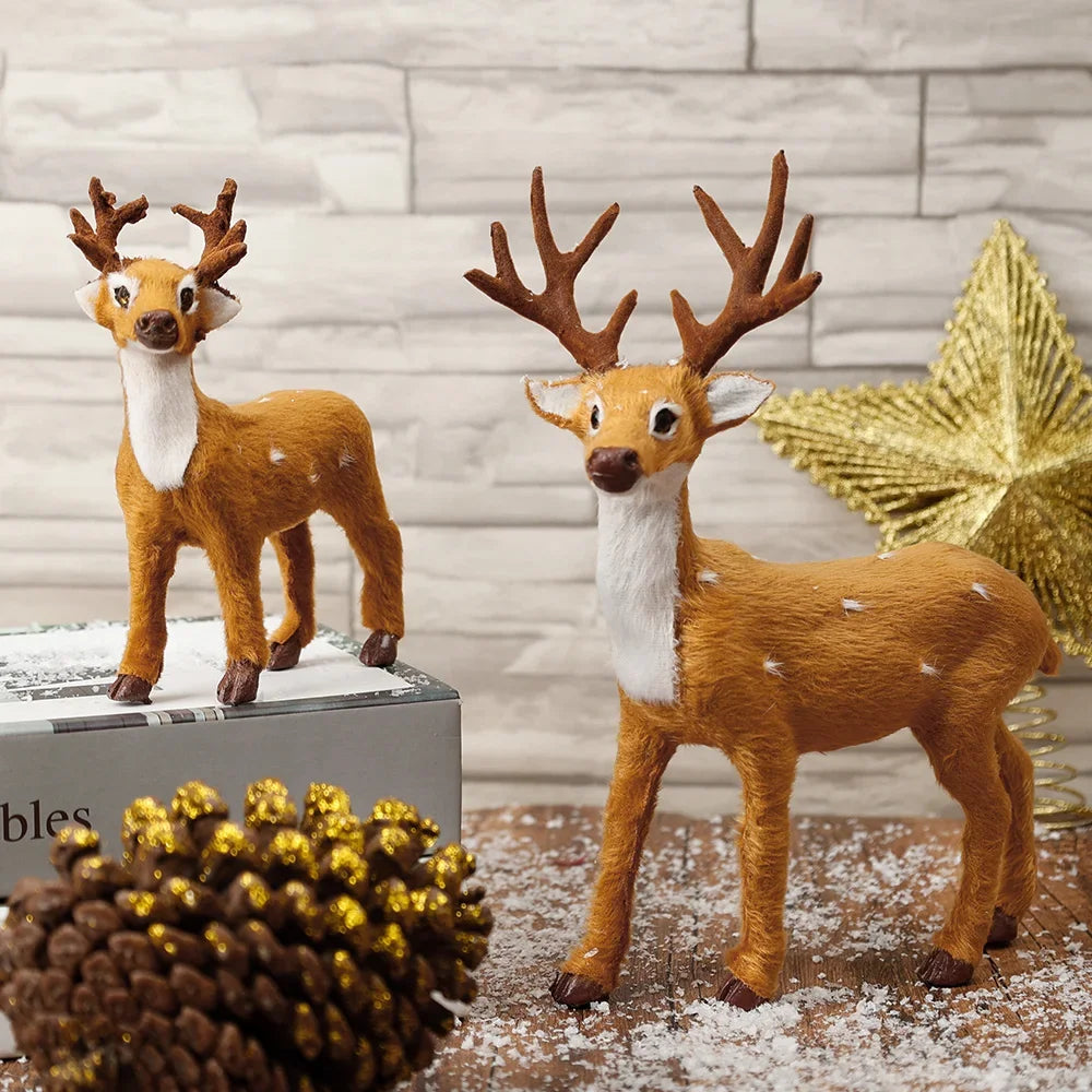 Détail de la texture en peluche du renne de Noël