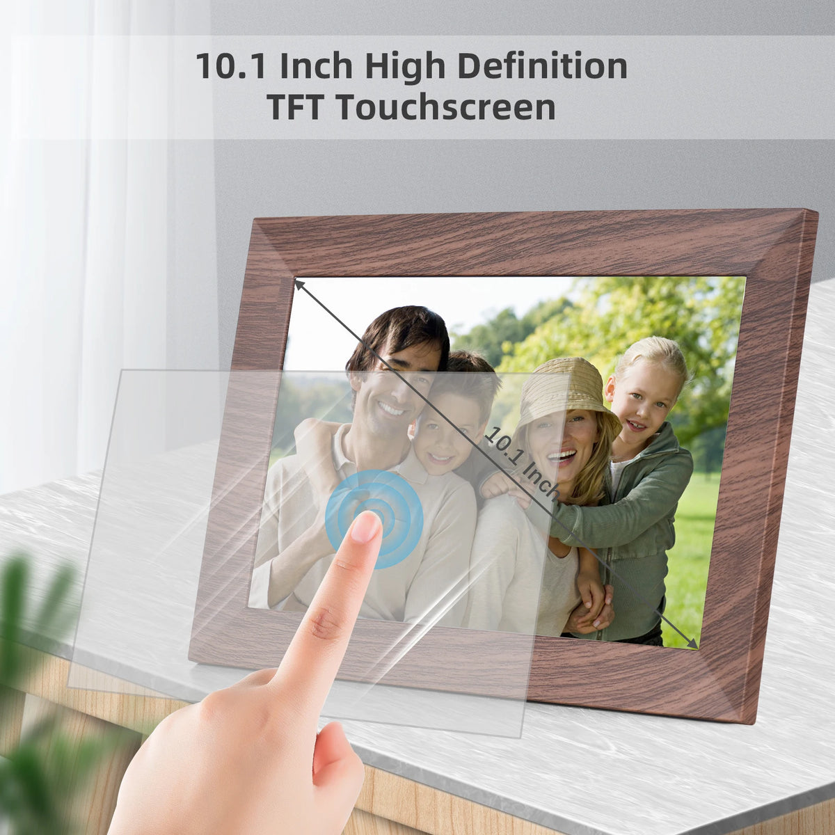 Interface de l'application de partage de photos sur smartphone