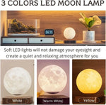 Lampe lune rotative en mode multicolore dans une chambre