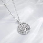 Pendentif arbre de vie argent 925 pierre verte