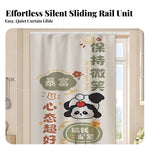 Rideau occultant avec rail coulissant push-pull en couleur blanche