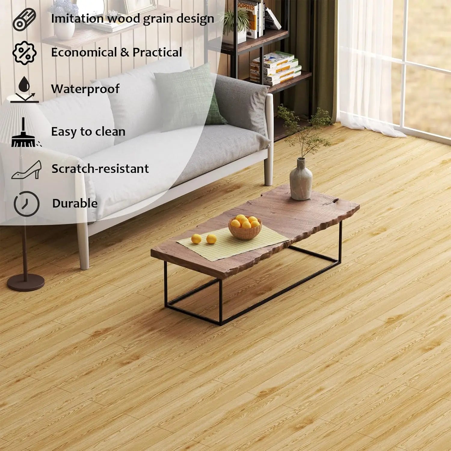 Pose de sticker adhésif sur carrelage de cuisine