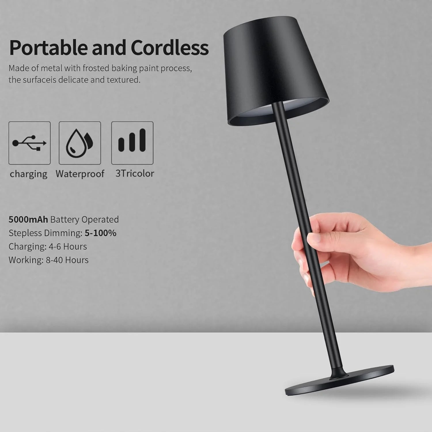 Comparaison des 3 couleurs d'ambiance de la lampe LED
