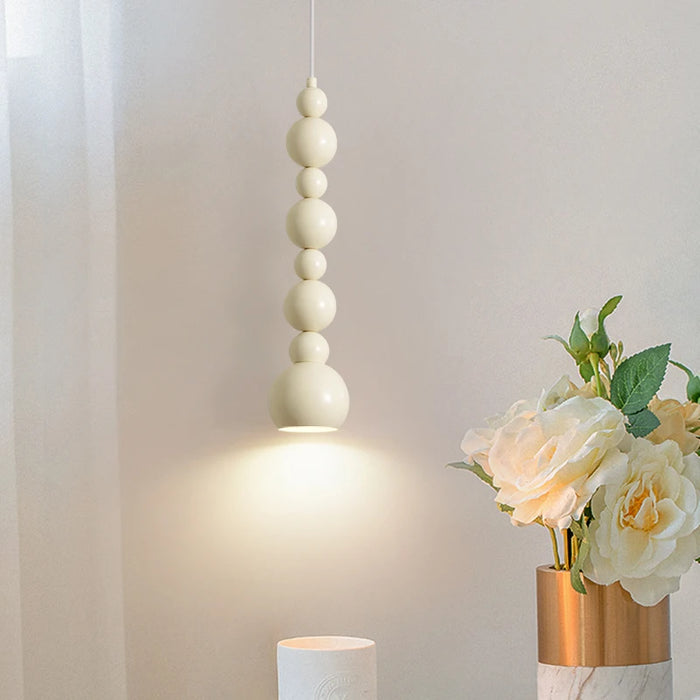 Lampe suspendue de chevet minimaliste moderne couleur crème française