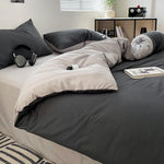 Set complet 3 pièces housse de couette avec deux taies d'oreiller
