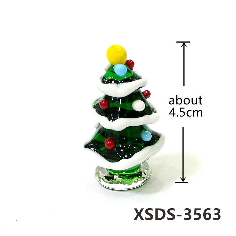 Mini arbre de Noël en verre coloré pour décoration