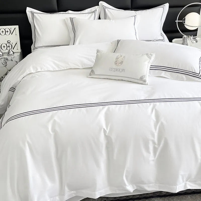 Détail broderie housse de couette Ombre Interieur