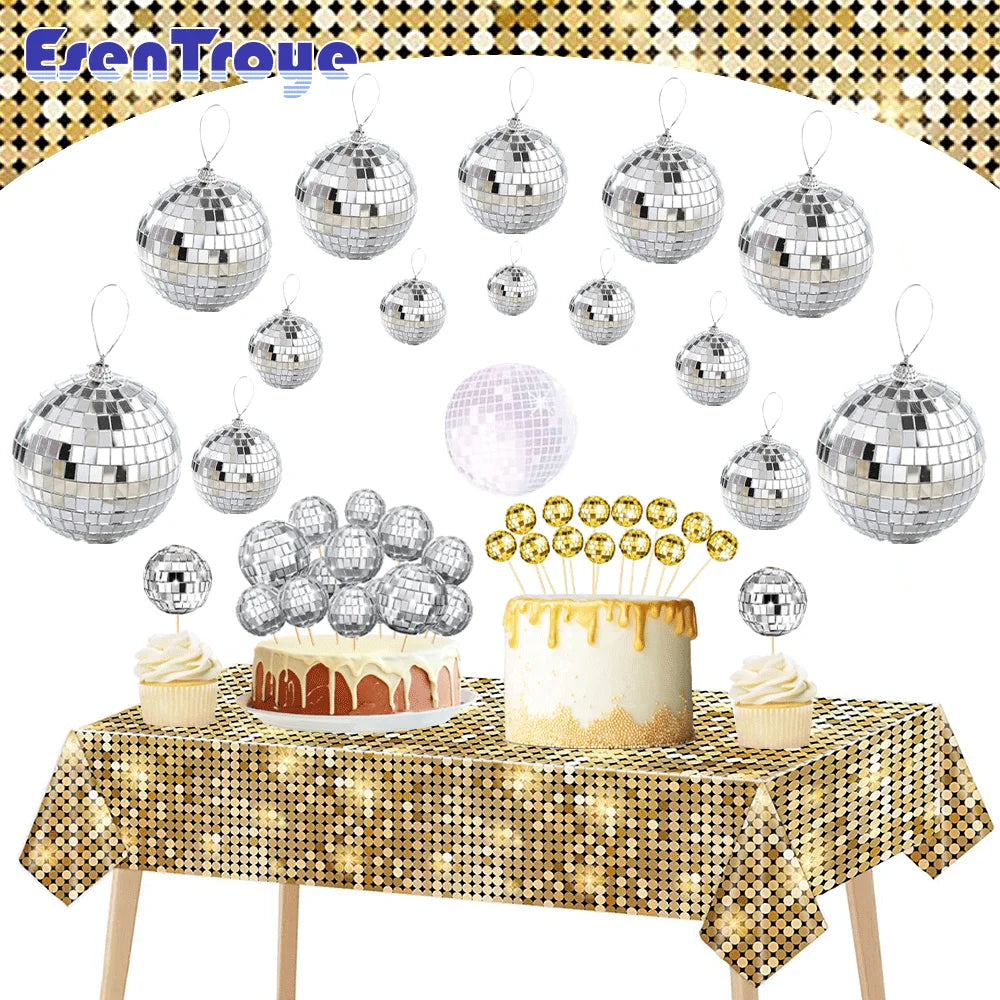 Boule disco miroir décoration anniversaire années 80