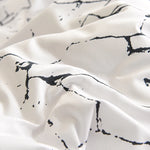Housse de couette noire et blanche avec taie d'oreiller assortie