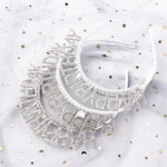 Bandeau anniversaire strass femme lavande