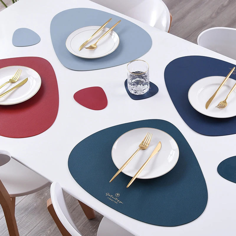 Lot de 6 dessous de plat en cuir synthétique