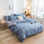 Housse de couette 220x240 cm imprimé dessin animé mignon sur lit double
