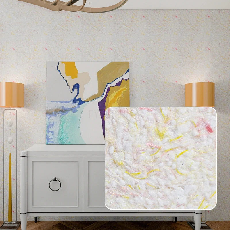 Application de peinture murale fibre végétale au rouleau