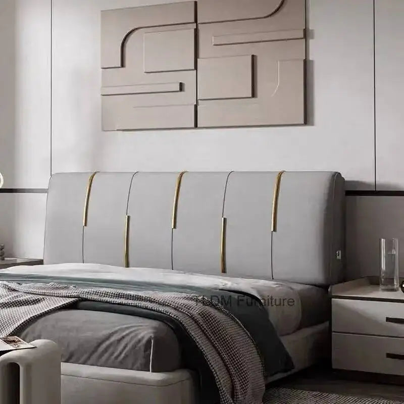 Détail du coussin résistant aux taches de la tête de lit