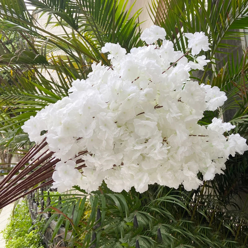 Branche fleur cerisier soie 80cm vue rapprochée