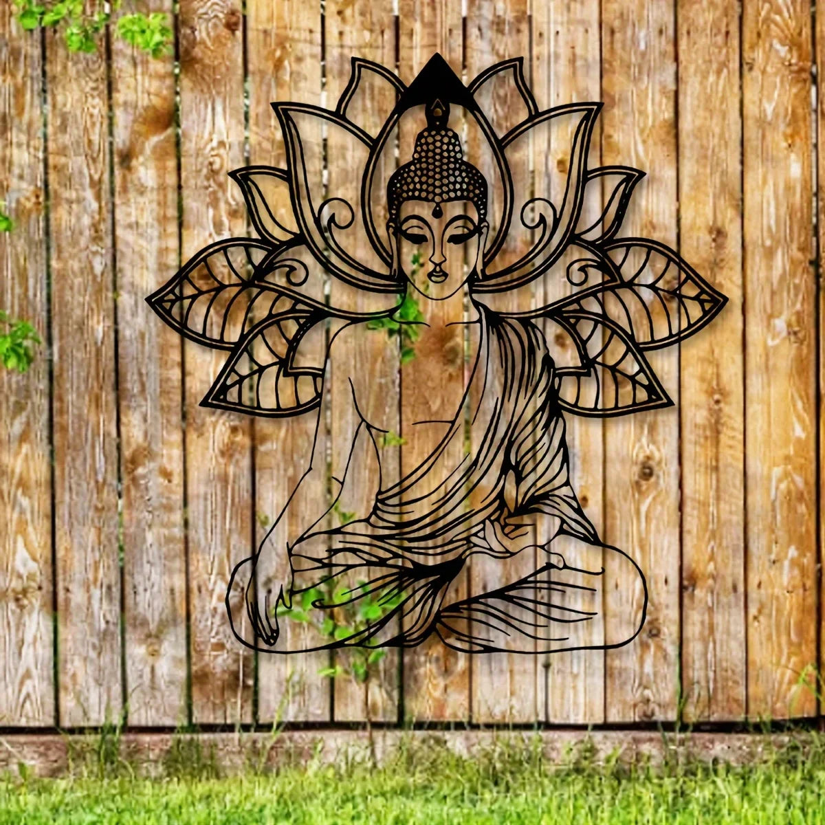 Décoration zen accrochée au mur dans une chambre