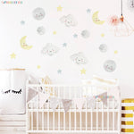 Décoration murale enfant avec autocollant arc-en-ciel