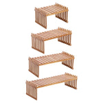 Étagère plante bois rouge support fleur table design Ombre Interieur