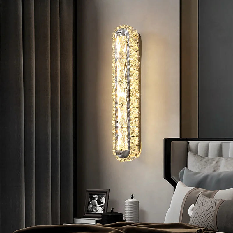 Applique murale chromée entrée luminaire design