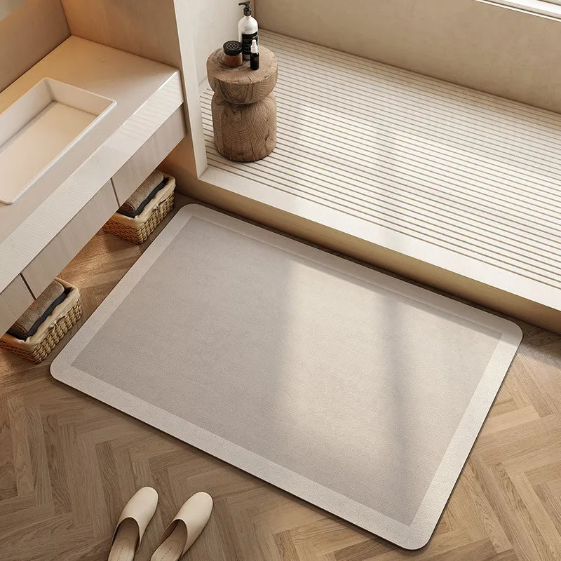 Un magnifique meuble de salle de bains minimaliste avec des étagères en bois rustiques et des détails de conception élégants.