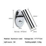 Applique murale LED 3W couleur argent